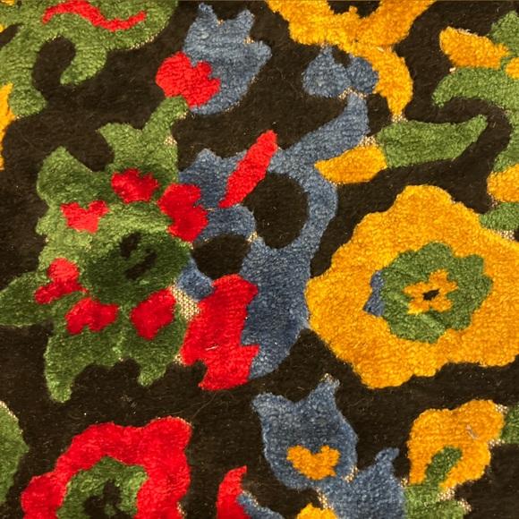 Vintage Tapestry Carpet Bag Purse Colorful Floral Medium Size EUC - Picture 12 of 14